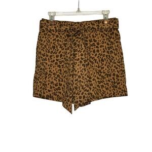 A new day animal print belted shorts size Medium